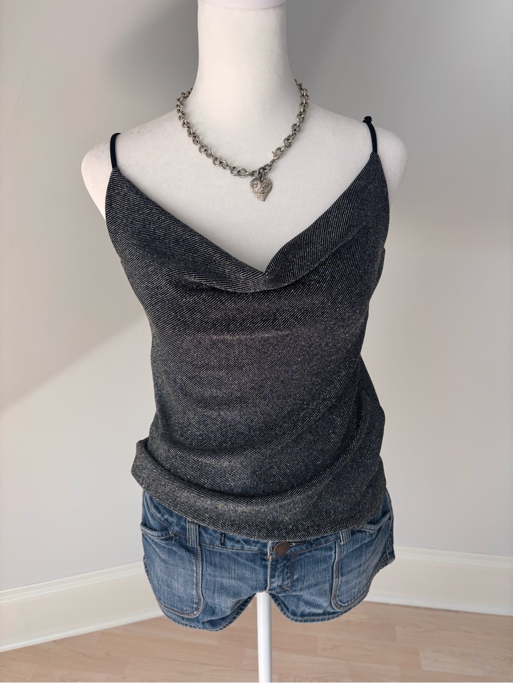 Babaton Shimmer Cowl Neck Cami ✨